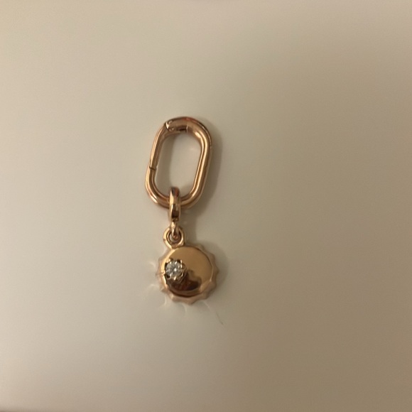 Pandora lucky bottle cap ring set! 14K gold plated and 925 silver Size 7 US - Picture 7 of 14